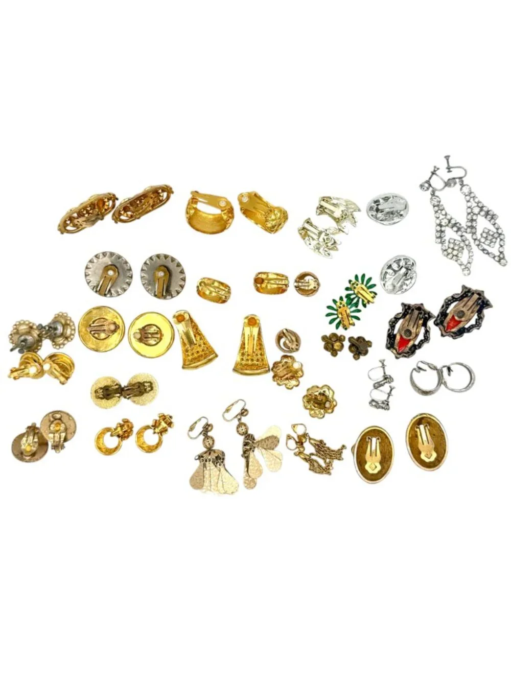 Vintage Clip On Earrings Lot of 24pr Harvest Craft Wear